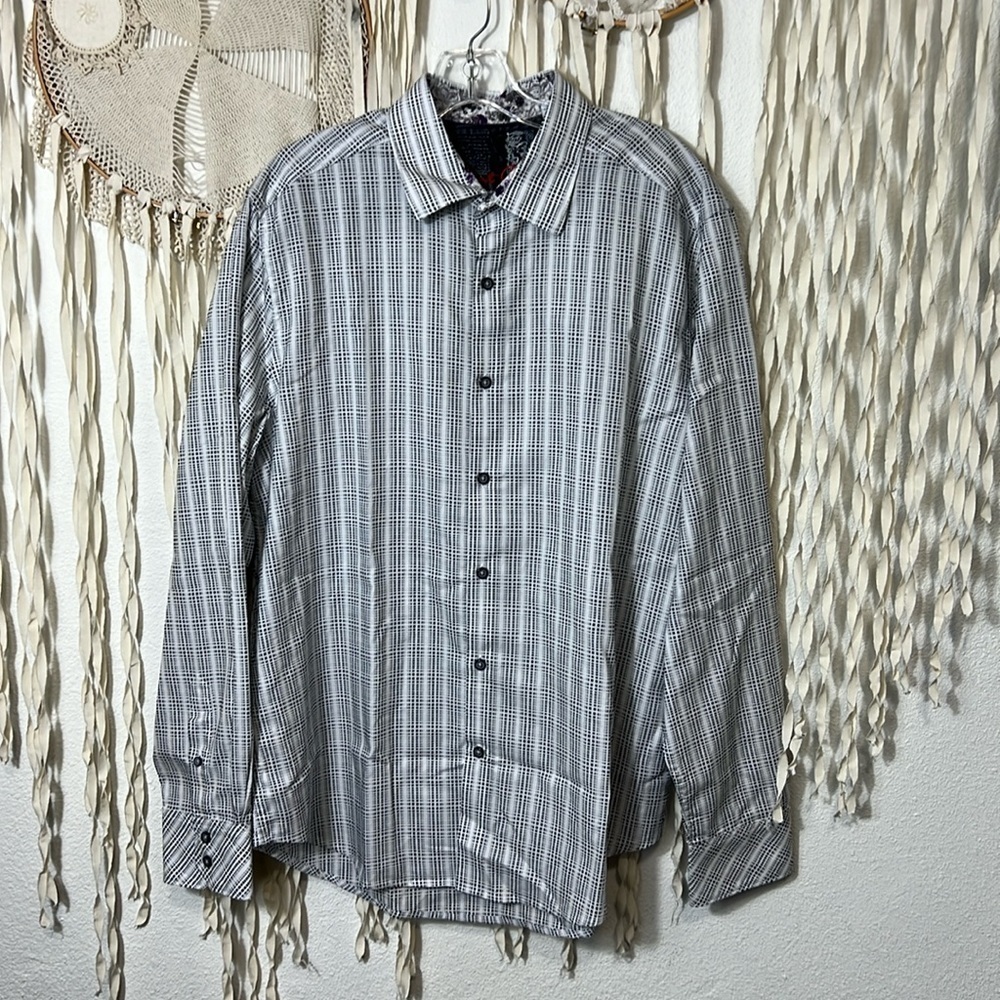 Men's Robert Graham Long Sleeve Button Down Dress Shirt Size XL